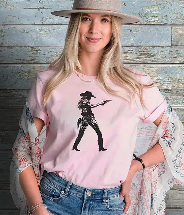 Modern Woman Cowgirl Gunslinger T-Shirt