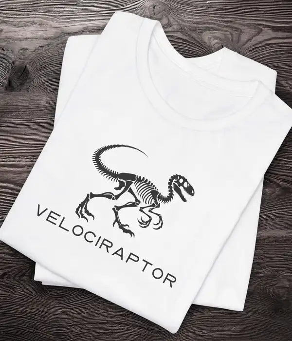 Velociraptor Dinosaur Skeleton T-Shirt